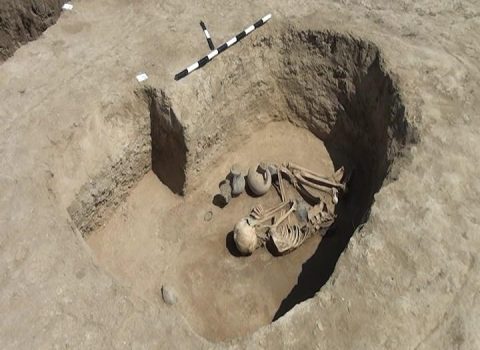 Goranboyda eradan əvvəl IX-VIII əsrlərə aid insan skeletləri və əşyalar aşkarlandı