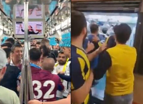 “Fənərbağça” və “Trabzonspor” azarkeşləri arasında dava – VİDEO