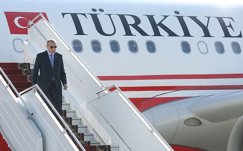 Rəcəb Tayyib Ərdoğan Azərbaycana işgüzar səfərə gəldi - YENİLƏNİB