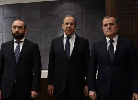 Azərbaycan, Rusiya və Ermənistan XİN başçılarının görüşü olub -YENİLƏNİB+FOTO