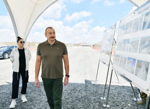 Prezident və birinci xanım Zəngəzur dəhlizinin tikintisi ilə tanış olublar – YENİLƏNİB