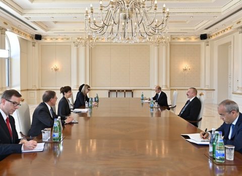 Prezident İlham Əliyev  Laura Loxmanı qəbul etdi – FOTO