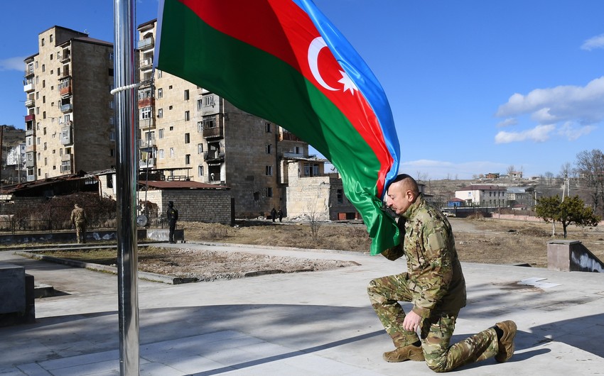 Prezident Şuşada bayrağımızın qaldırılmasından DANIŞDI: 