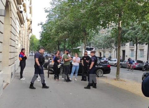 Ermənilər Parisdə Azərbaycan Mədəniyyət Mərkəzinə hücum etdi – FOTOLAR