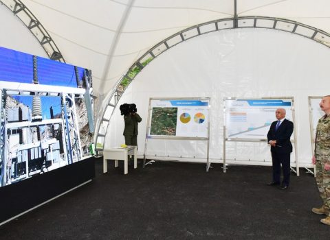 Prezident Kəlbəcərdə “Çıraq-1” kiçik su elektrik stansiyasında olub – YENİLƏNİB + FOTO