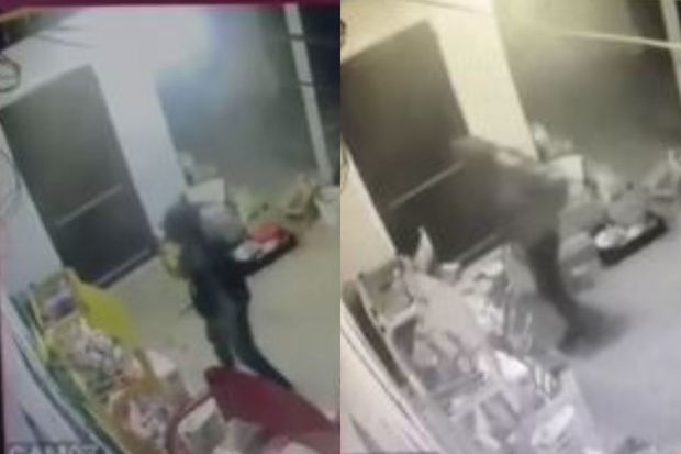 Oğurluq üçün girdiyi mağazada ələ keçdi - VİDEO