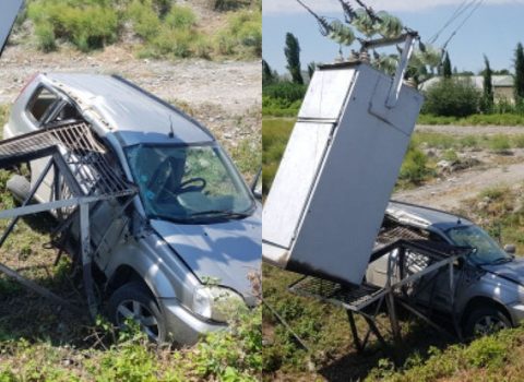 Ucarda yol qəzası- Beş kənd işıqsız qaldı + FOTO