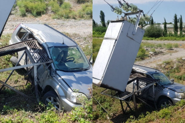 Ucarda yol qəzası- Beş kənd işıqsız qaldı + FOTO