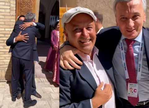 İlham Əliyevin mətbuat katibi Özbəkistanda əsgər yoldaşını tapdı – VİDEO