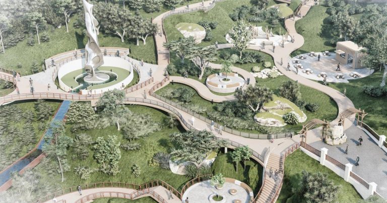 Bakıda şəlaləsi olan yeni yaşıllıq parkı açılışa hazırdır – FOTO Bakıda şəlaləsi olan yeni yaşıllıq parkı açılışa hazırdır – FOTO