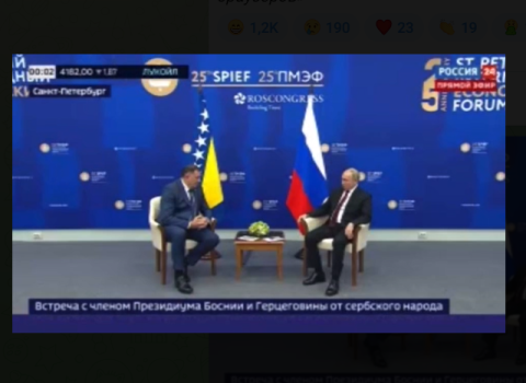 Forumda KURYOZ HADİSƏ – Putinlə Dodikin sinxron tərcüməçisi SÖYÜŞ SÖYDÜ – VİDEO