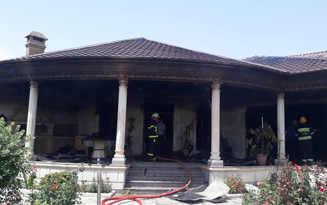 Tovuzda baş həkimin evi yandı - FOTOLAR