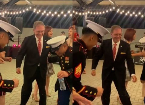 ABŞ səfirinin maraqlı görüntüləri yayıldı – VİDEO