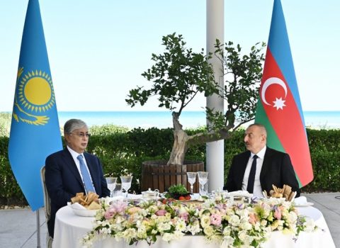 İlham Əliyevin adından Kasım-Jomart Tokayevin şərəfinə rəsmi ziyafət verildi