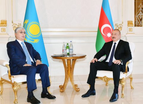 Azərbaycan və Qazaxıstan prezidentlərinin təkbətək görüşü olub
