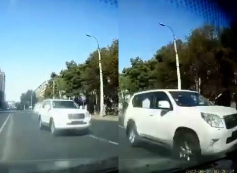 Bakı küçələrində təhlükə saçan “Prado” – VİDEO