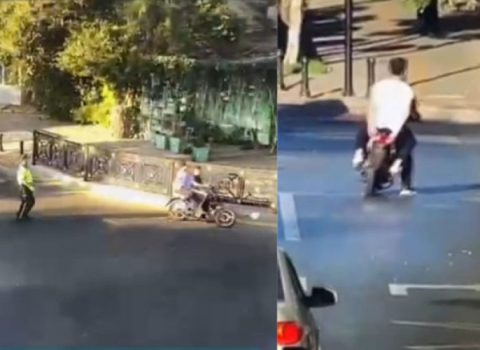 Bakıda moped sürücüsü və sərnişini saxlanıldı – Həbs olunan var / VİDEO
