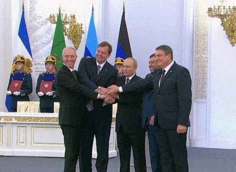 Ukraynanın 4 regionunun Rusiyaya daxil olmasına dair sazişlər imzalandı