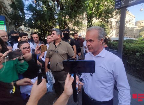 İran səfirliyinin qarşısında aksiya keçirildi – FOTO