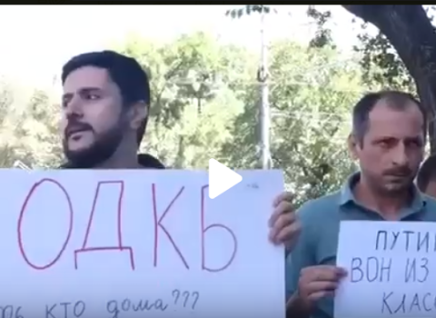 KTMT-də əlini üzən ermənilər Putini, Ərdoğanı TƏHQİR ETDİLƏR, SAXLANILDILAR – VİDEO