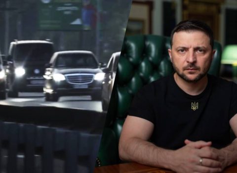 Zelenskinin korteji Kiyevdə qəzaya düşdü