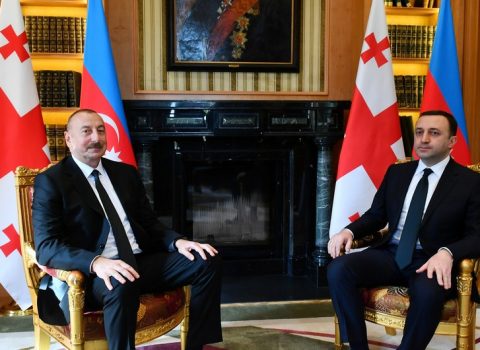 İlham Əliyev və İrakli Qaribaşvilinin Mçxetada birgə işçi naharı oldu