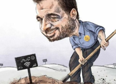 İnterneti bloklayan İran rabitə naziri üçün karikatura hazırlandı – FOTO
