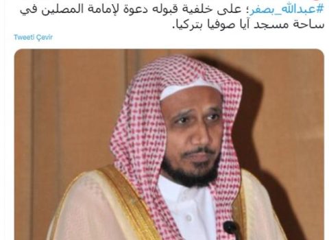 Ayasofyada namaz qılan keçmiş Kəbə imamı HƏBS EDİLDİ