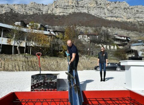 Prezident Cəbrayıl və Qubadlıda təməlqoyma mərasimlərində – FOTO