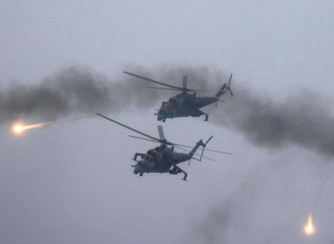 Xersonda Rusiya helikopteri vuruldu
