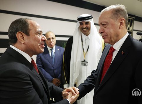 Ərdoğan ilk dəfə Misir Prezidenti ilə görüşdü