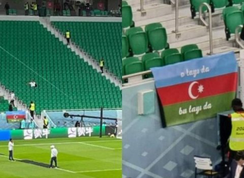 “O taylı – bu taylı Azərbaycan” – DÇ-da Azərbaycan bayrağı asıldı