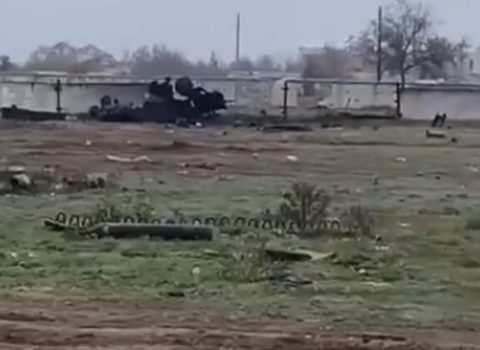 Çernobaevkada məhv edilmiş Rusiya hərbi bazasının görüntüləri yayıldı – VİDEO