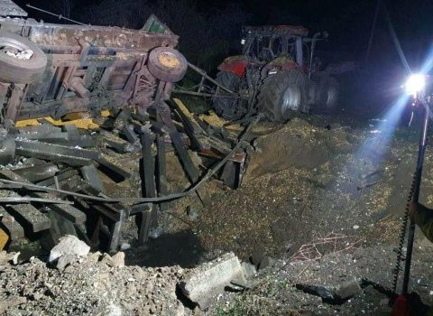 Polşada raketin düşdüyü ərazidən yeni görüntü – VİDEO