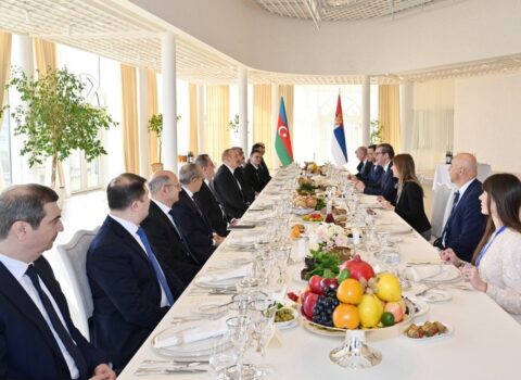 İlham Əliyevin adından Aleksandar Vuçiçin şərəfinə nahar verildi