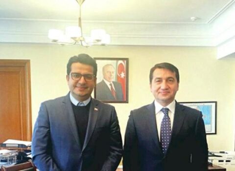 Hikmət Hacıyev İran səfiri ilə GÖRÜŞDÜ