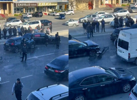 Bakıda 3 avtomobil toqquşdu: Xəsarət alan var