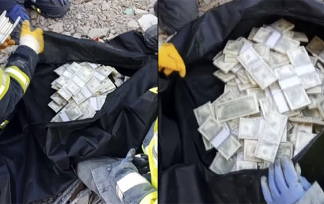 Dağıntılar altından 2 milyon dollar tapıldı – VİDEO Dağıntılar altından 2 milyon dollar tapıldı – VİDEO