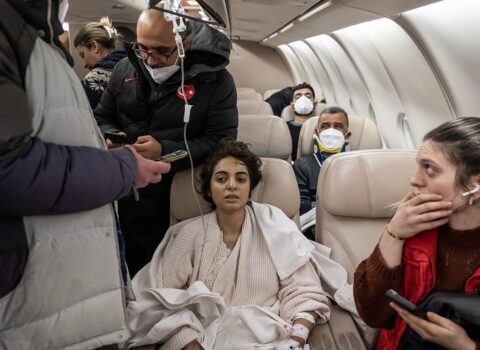 Yaralılar özəl təyyarə ilə Ankaraya aparıldı – FOTO