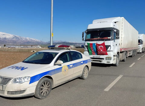 Azərbaycanın yardım karvanı Türkiyəyə çatdı – VİDEO