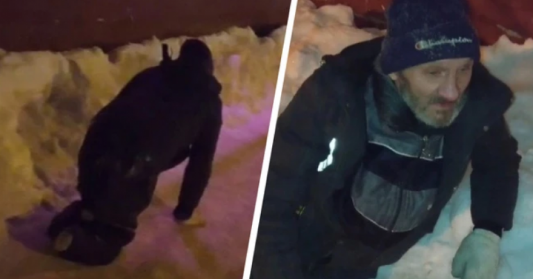 Polisdən RƏZALƏT: Hər iki ayağı olmayan adam qarda 2 km yolu əlləri ilə sürünərək GETDİ – VİDEO Polisdən RƏZALƏT: Hər iki ayağı olmayan adam qarda 2 km yolu əlləri ilə sürünərək GETDİ – VİDEO