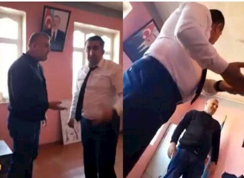 Biləsuvarda məktəb direktoru ilə müəllim arasında insident yaşandı – VİDEO