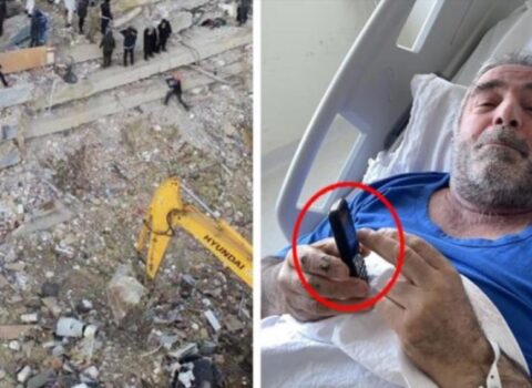 Zəlzələdə küçəyə düşən telefon bir ailəni xilas etdi – FOTO