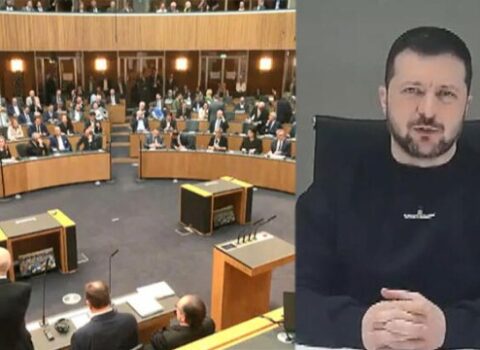 Avstriyada müxalifət Zelenskinin çıxışı zamanı parlamenti tərk etdi