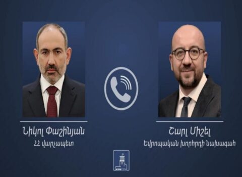 Paşinyan Şarl Mişellə danışdı