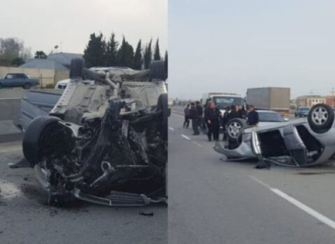 Avtomobil su arxına aşdı: Yeddi nəfər xəsarət aldı – FOTO