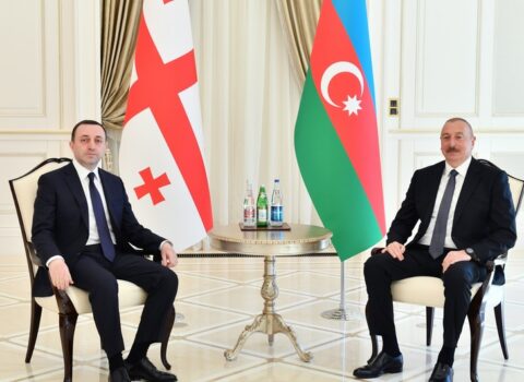İlham Əliyev və İrakli Qaribaşvili Qəbələ regional “ASAN xidmət“ mərkəzində, Qəbələ Qida şəhərciyində olublar