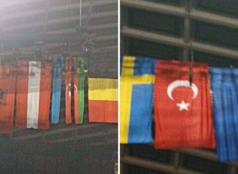 Ermənilərdən növbəti BARBARLIQ: Azərbaycan və Türkiyə bayrağını cırdılar – FOTO