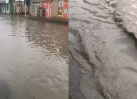 Yağış yağanda Bakı küçələrindəki dəniz effekti – VİDEO
