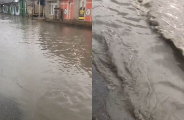 Yağış yağanda Bakı küçələrindəki dəniz effekti – VİDEO Yağış yağanda Bakı küçələrindəki dəniz effekti – VİDEO
